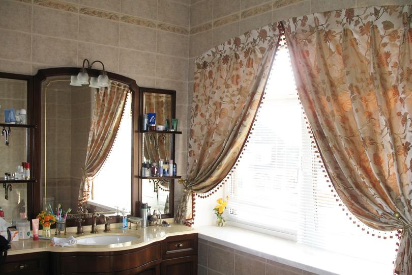 Текстильный декор ванной комнаты